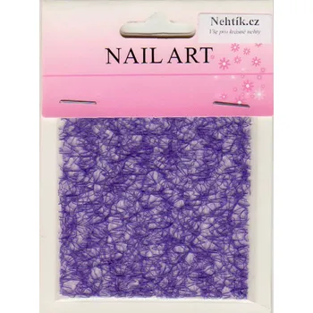 Nailee Barevná síťka krajka - tmavě fialová