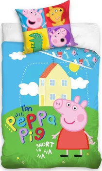 Ložní povlečení Carbotex I'm Peppa Pig 140 x 200, 70 x 90 cm zipový uzávěr