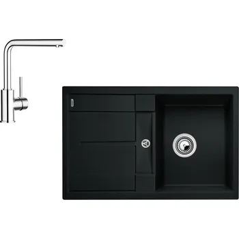 Granitový dřez Blanco set METRA 45 S + MILA chrom Barva: Černá