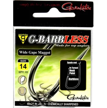 Rybářský háček Gamakatsu háček G-BL Wide Gape Maggot 15ks 10