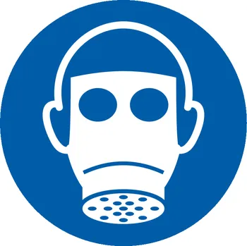 Použij ochranu dýchacích cest ISO 7010 samolepící vinylová fólie 100 x 100 mm