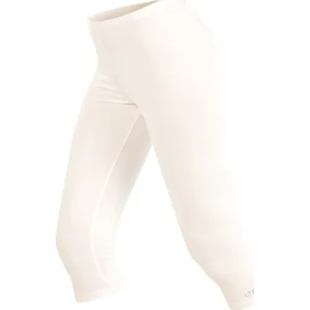 Dámské legíny Bílé krátké bambusové 3/4 legíny LITEX M