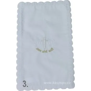 rouška Křtící rouška z plátna s výšivkou Barva: rouška č. 3