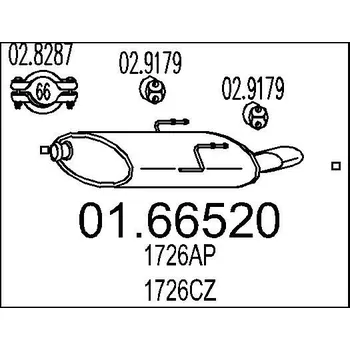 Auto-moto Zadní tlumič výfuku MTS 01.66520