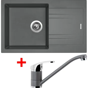Granitový dřez Set Sinks LINEA 780 + PRONTO GR Barva: Šedobéžová, Označení: Truffle + Dárek