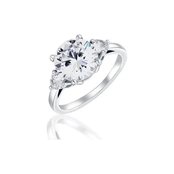 Prsten Dámský stříbrný prsten s čirými zirkony STRP0431F