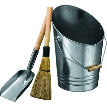 Krbové nářadí Mr.FIRE nádoba na popel s lopatkou a košťátkem