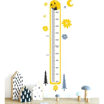 Samolepící dekorace FUGU Dětský metr Liška yellow - samolepka přemístitelná Veselý les