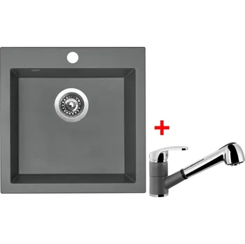 Set Sinks VIVA 455 + LEGENDA S GR Barva: Šedá metalická, Označení: Titanium + Dárek