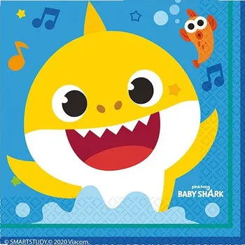 Papírový ubrousek Papírové ubrousky Baby Shark 33 x 33 cm, 16 ks