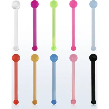 Piercing Piercingate Piercing do nosu PNO00276 - Barva/Motiv: Růžová, Kuličky: 1,5 mm, Průměr tyčky: 0,6 mm