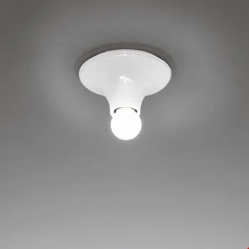 Artemide Teti, bílé nástěnné/stropní svítidlo s přiznanou žárovkou, 1x28W E27, prům. 14cm