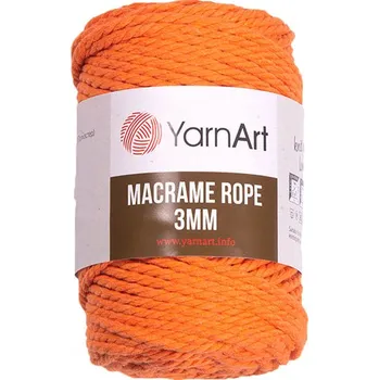 Galanterie YarnArt Macrame Rope 770, 3mm – oranžová
