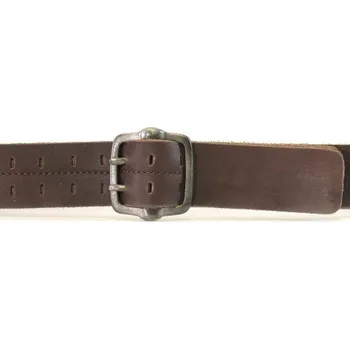 Opasek Pánský opasek HIDESIGN s litou mosaznou přezkou a dvěma trny CB-14 hnědý, vel. 40" (XL) - obvod pasu cca 98-110 cm