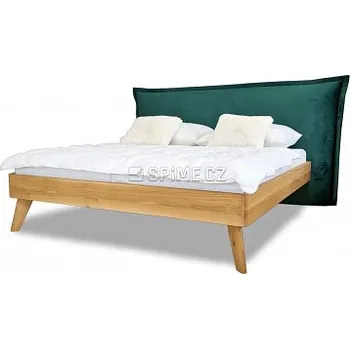 Postel Postel z masivu Postelia MONZA Buk 140x200 cm, manželské bukové dvoulůžko