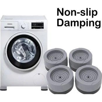 4dílná sada protihlukových a protiskluzových nožiček pod pračku