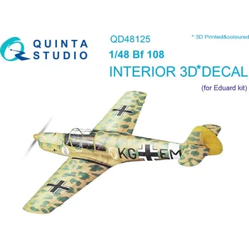 Plastikový model Quinta studio 1/48 Bf 108 3D-Print&col. Interior (EDU)
