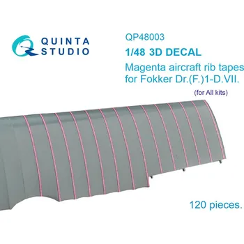 Plastikový model Quinta studio 1/48 Magenta rip tapes for Fokker Dr.(F)I-D.VII
