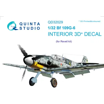 Plastikový model Quinta studio 1/32 Bf 109G-6 3D-Print & colour Interior...