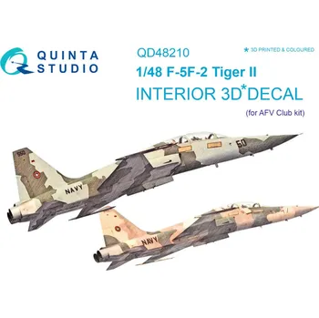 Plastikový model Quinta studio 1/48 F-5F-2 3D-Print&col. Interior (AFV)