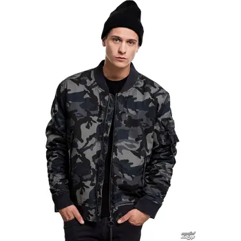 Pánský bomber bunda jarně/podzimní - Vintage camo - URBAN CLASSICS - TB1798-darkcamo - M