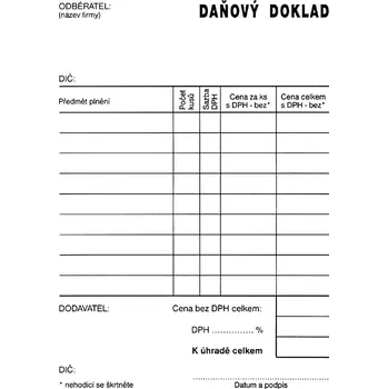 Tiskopis Tiskopis Daňový doklad