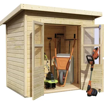 Zahradní domek Dřevěný domek Varianta: dřevěný domek KARIBU MERSEBURG 6 (73065) natur LG1748