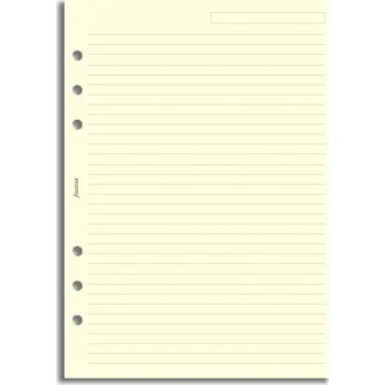 Diář Filofax papír linkovaný krémový A5