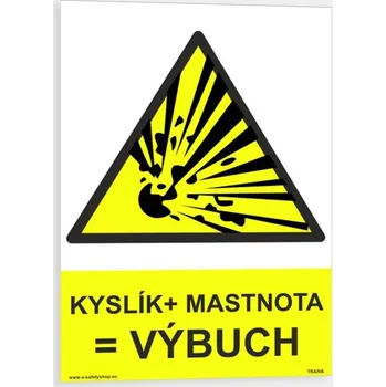 Kyslík + mastnota = výbuch Plast 210 x 297 mm (A4) tl. 0.5 mm - Kód: 06116