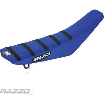 Moto sedlo Potah sedla BudRacing Seat Cover FullTraction Yamaha YZ125 / YZ250 22-.. Blue Blue Black Stripes