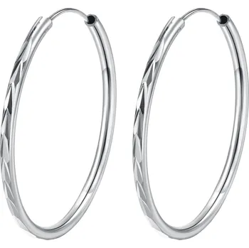 Náušnice NUBIS® Stříbrné náušnice kruhy 45 mm - NB-3661-45