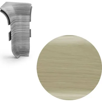 soklová lišta NOVÁK Vnitřní roh k soklové liště PVC dub polární 56x23 flexibilní NGOU73