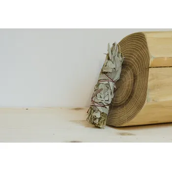 Vonná tyčinka Šalvěj Bílá + Rozmarýn (Kalifornie), vykuřovací svazek Mini - 10 cm