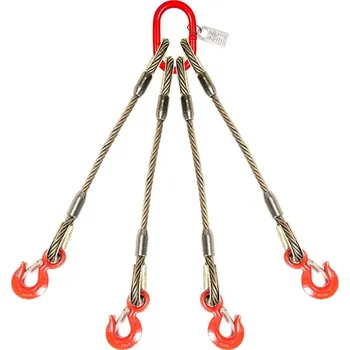 Tažné lano Ocelové lano 4hák , průměr 26 mm , nosnost 15,0/11,0 tun, Délka vazáku 4m