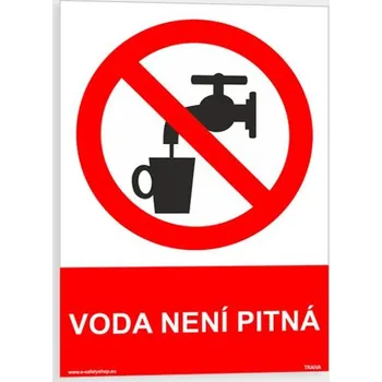 Voda není pitná Plast 148 x 210 mm (A5) tl. 0.5 mm - Kód: 06420