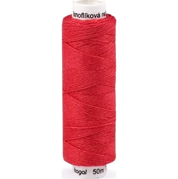 Nit Snový svět Lněná nit knoflíková TEX40x3 červená (336)