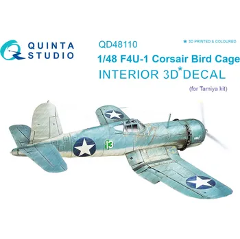 Plastikový model Quinta studio 1/48 F4U-1 Corsair Bird Cage 3D Print Inter.(TAM)