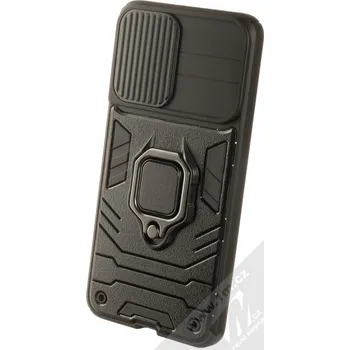 Pouzdro na mobilní telefon 1Mcz Lens Ring odolný ochranný kryt pro Samsung Galaxy S22 Plus 5G černá (all black)