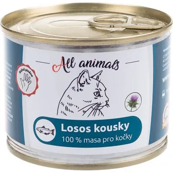 Chovatelství ALL ANIMALS CAT losos kousky 200 g