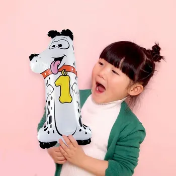 Party dekorace Nafukovací balónky čísla zvířátka - 1