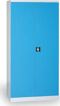 Skříňka na nářadí Plechová dílenská skříň na nářadí demontovaná 850 x 390 x 1820 mm modrá