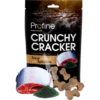 Chovatelství PROFINE Dog Crunchy Cracker Trout enriched with Spirulina 150 g