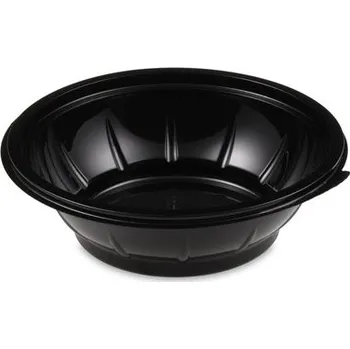 Jednorázové nádobí Miska salátová černá 500ml (PET), 50 ks 100023204