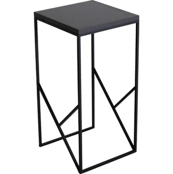 Toaletní stolek Nordic Design Černý lakovaný odkládací stolek Fanny 30 x 30 cm