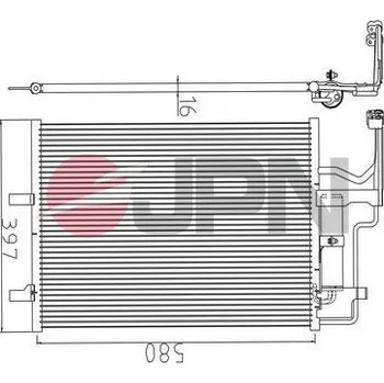 Výparník klimatizace Kondenzátor, klimatizace JPN 60C9108-JPN