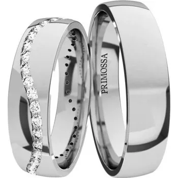 Prsten Primossa Snubní prsteny Primossa, bílé zlato - vzor č. 1170 Dámský prsten: 45 mm, Pánský prsten: 54mm