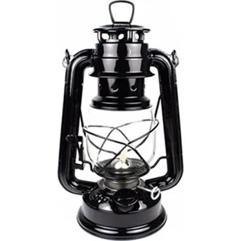 Petrolejová lampa Hütermann Petrolejová lampa kovová 19 cm černá