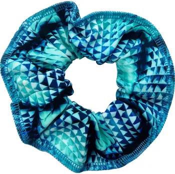 Scrunchie gumička VFstyle šupinky tyrkysová