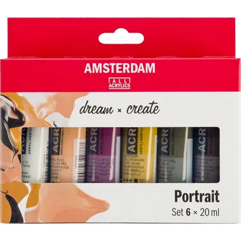 Vodová barva Sada akrylových barev Amsterdam Standard Portrait 6 x 20 ml