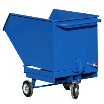 Stavební technika Výklopný přepravník s dvojitým dnem, sítem, kohoutem a kapsami 250l Hnědá RAL 8014